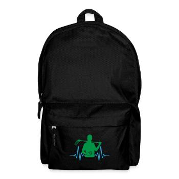 Hockey sur gazon Heartbeat | Les couleurs peuvent être changées - Sac à dos - noir - Devant