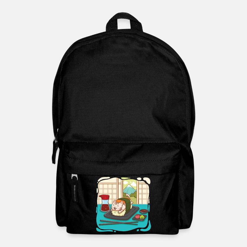 Leckere Sushi-Katze mit Wasabi - Rucksack - Schwarz