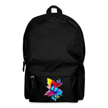 Schmetterling Splash Bunt - Rucksack - Schwarz - Vorne
