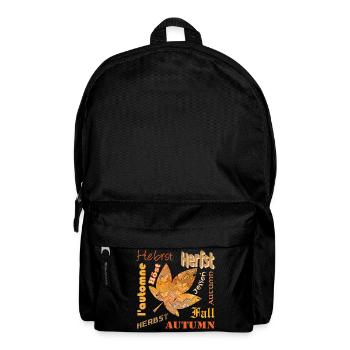 autumn font with sheet e 266 - Backpack - black - Front