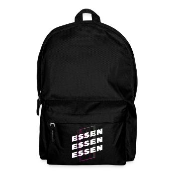 Essen Deutschland Stadt Schrift Skyline Heimat - Rucksack - Schwarz - Vorne