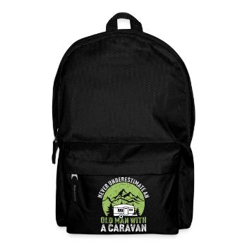 Unterschätze niemals einen alten Mann mit einem Wohnwagen - Rucksack - Schwarz - Vorne