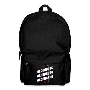 Oldenburg Deutschland Stadt Schrift Skyline Heimat - Rucksack - Schwarz - Vorne