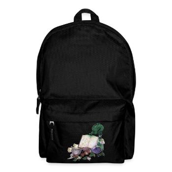 Hexenküche mit Gift Drache und Zauberbuch Geschenk - Rucksack - Schwarz - Vorne