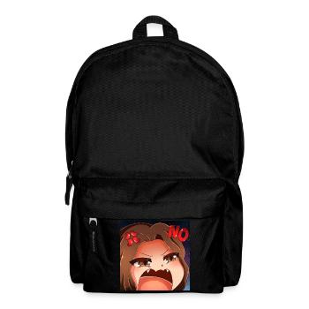 Sarahs ASMR House Merch - Wütend "NO" - Rucksack - Schwarz - Vorne