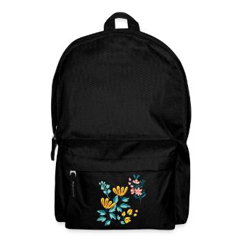 Yellow and Pink FLOWERS - Backpack - black - Front