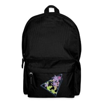 Vaporwave Kuhmuster Bauernhof Tier Geschenk Kuh - Rucksack - Schwarz - Vorne