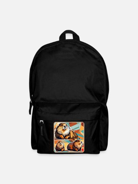 Marmottes mignonnes - Sac à dos - noir