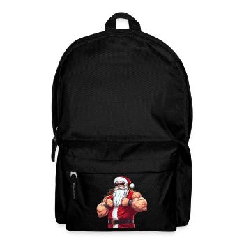 Bath Santa Claus Muscles Strong Christmas - Backpack - black - Front