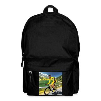 Retro-Radfahrer - Rucksack - Schwarz - Vorne