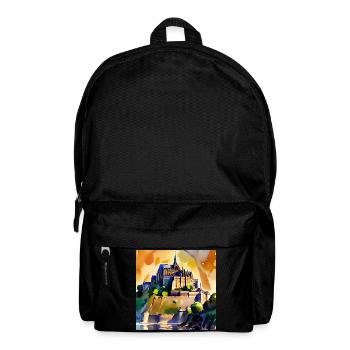 Mont Saint Michel - Watercolor - Backpack - black - Front