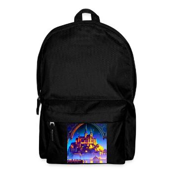 Mont Saint Michel - Château de rêve - Sac à dos - noir - Devant