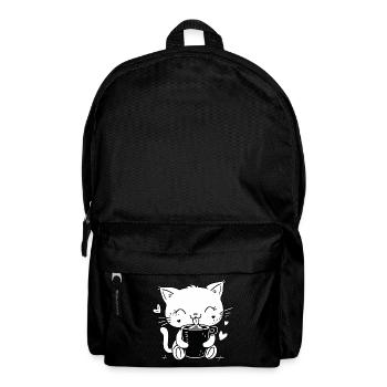 Cat Coffee Cat Lover Coffee Lover - Backpack - black - Front