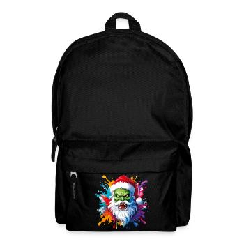 12 Zombie Screaming Santa Claus Paint Drops - Backpack - black - Front