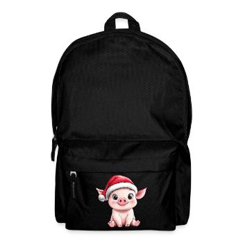 Pig Christmas Cute Cute Sow Piggy - Backpack - black - Front