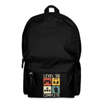 Niveau 58 Cadeau d’anniversaire 58 Complete Gamer 58th - Sac à dos - noir - Devant
