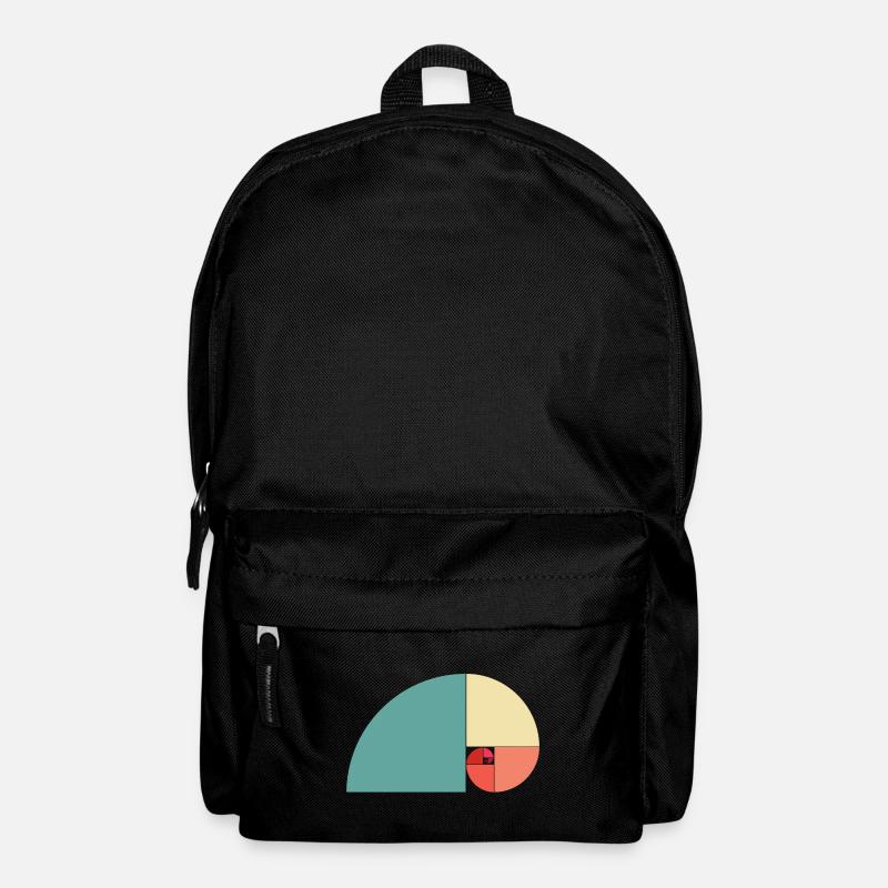 Fibonacci Goldener Schnitt Bunt - Rucksack - Schwarz