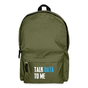 Talk data to me Data science informatique - Sac à dos - vert olive - Devant