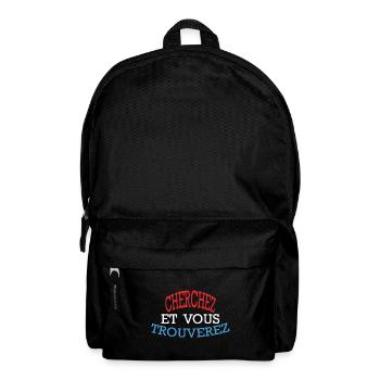 CHERCHEZ ET VOUS TROUVEREZ - Rouge Blanc Bleu - Sac à dos - noir - Devant