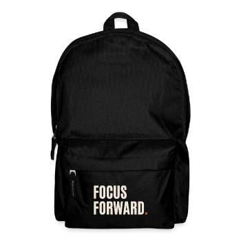 Fokus Vorwärts Typografie-Print - Rucksack - Schwarz - Vorne