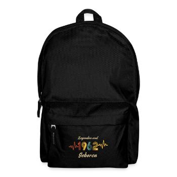 1962 Geburtstag Herzschlag Vintage Retro Spruch - Rucksack - Schwarz - Vorne