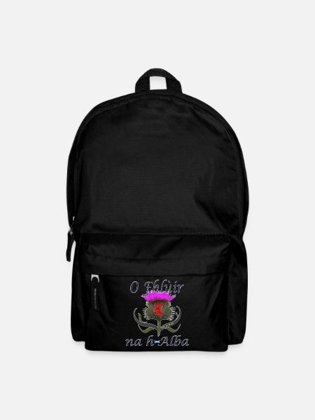 Flower of Scotland wild thistle Alba heritage - Backpack - black