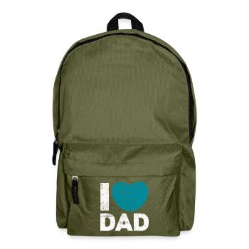 I love daddy heart - Backpack - olive green - Front