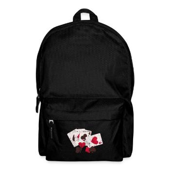 Poker Symbol As Pik - Rucksack - Schwarz - Vorne