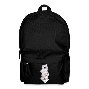 Poker Symbol As - Rucksack - Schwarz - Vorne