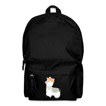 Alpaka Lama Geschenkidee - Rucksack - Schwarz - Vorne