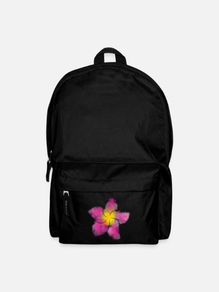 Aquarelle Frangipanier - Sac à dos - noir