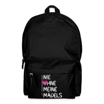 nie ohne meine mädels herz - Rucksack - Schwarz - Vorne