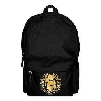 spartan helmet gold - Backpack - black - Front