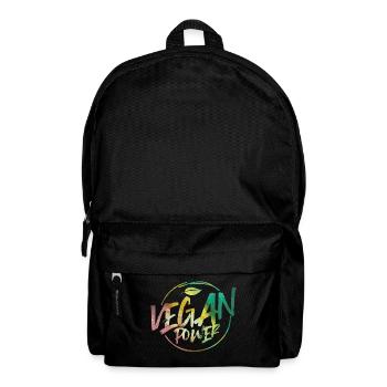 vegan power colorful - Backpack - black - Front