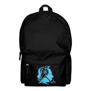 hockey spieler klecks silhouette - Rucksack - Schwarz - Vorne