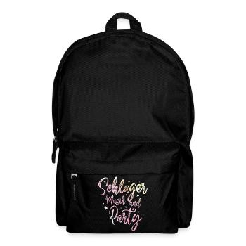 Schlager party musik bunt - Rucksack - Schwarz - Vorne