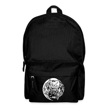 two wolves that form Yin Yang Shirt Design - Rucksack - Schwarz - Vorne