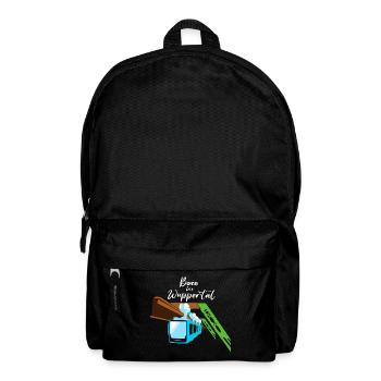 Geboren in Wuppertal Schwebebahn Wupper Design - Rucksack - Schwarz - Vorne