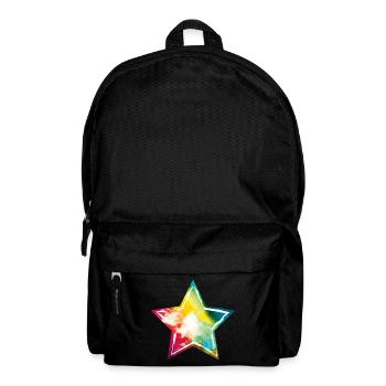 stern bunt symbol - Rucksack - Schwarz - Vorne