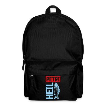 Petri Heil Fischen Angeln Spruch - Rucksack - Schwarz - Vorne