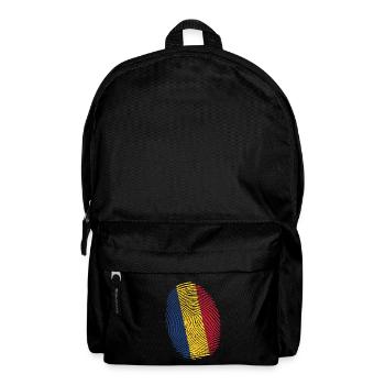 Romania Romanian fingerprint Romanian flag - Backpack - black - Front
