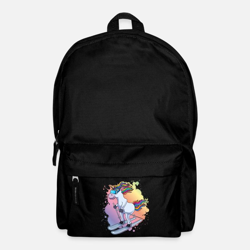 Piste de ski Einhorn Bunt Klecks - Sac à dos - noir