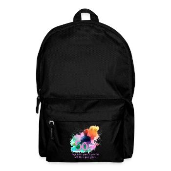 50th birthday of a woman who loves yoga - Backpack - black - Front
