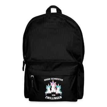 Große Schwester von Zwillingen Schwangerschaft - Rucksack - Schwarz - Vorne