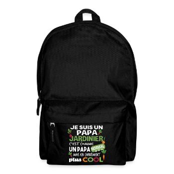 Papa Jardinier Jardinage Retraité Potager Retraite - Sac à dos - noir - Devant