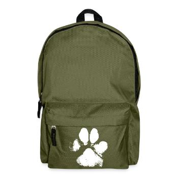Chien Tate Empreinte de pattes - Sac à dos - vert olive - Devant