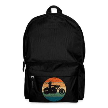 Motocycliste biker motard - Sac à dos - noir - Devant