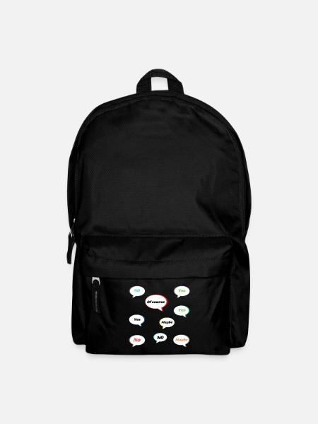 No Yes Maybe Of Course Statement Antworten bunt - Rucksack - Schwarz