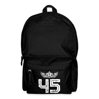 45 Zahl Krone - Rucksack - Schwarz - Vorne