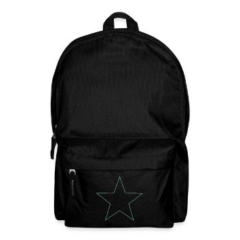 Stern hellblau blue star - Rucksack - Schwarz - Vorne